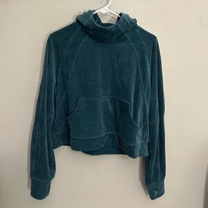 Lululemon Scuba Oversized Hoodie Velvet Cord- XS/S - Storm Teal